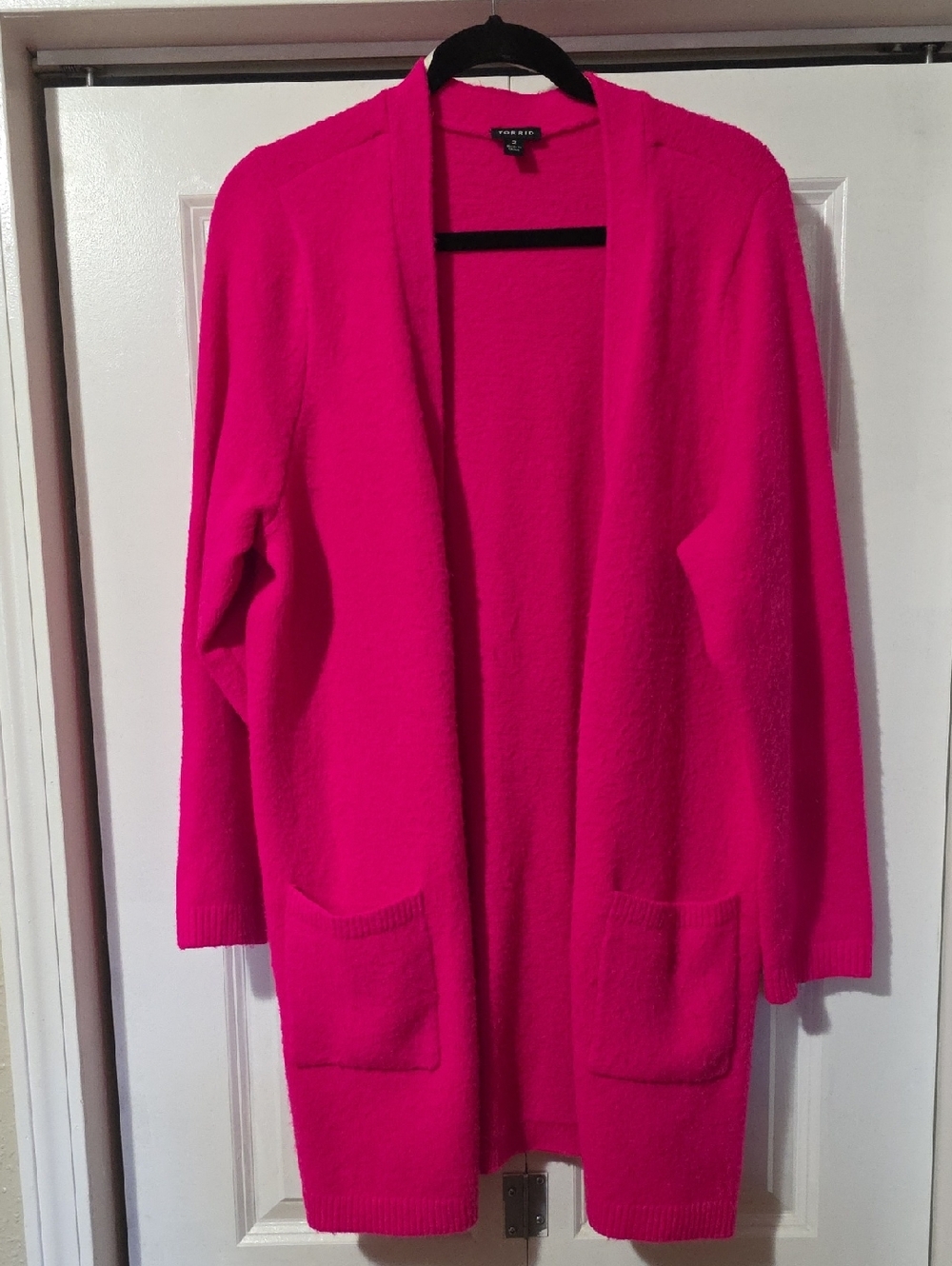 Torrid Pink Open-Front Women's Cardigan - Picture 2 of 4